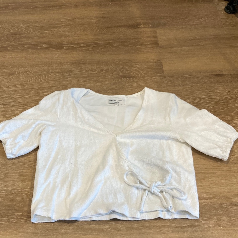 White wrap top